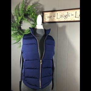 Talbots puffer best - beautiful sapphire blue